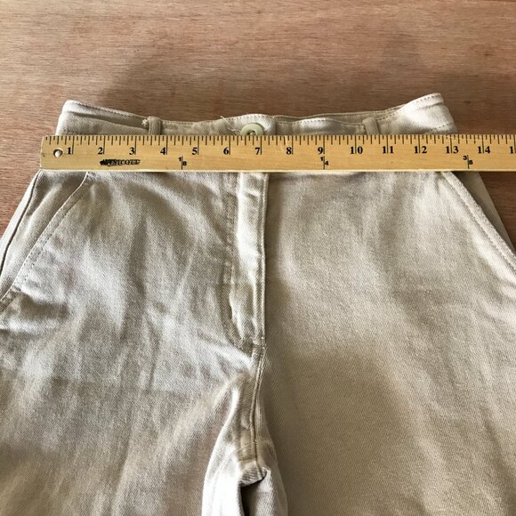 Wilfred Free Modern Cargo Utility Pants Women 2 Beige High Rise Stretch Preppy - Picture 9 of 16